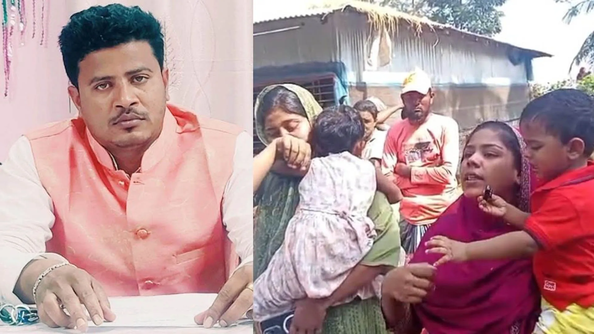 পটুয়াখালীতে স্বামীর স্বীকৃতির দাবিতে ইউপি সদস্যের বাড়িতে সন্তানসহ দুই নারী